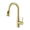 Kibi Bari Single Handle Pull Down Kitchen & Bar Sink Faucet, Brushed Gold KKF2015BG - alternate 1
